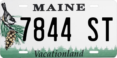 ME license plate 7844ST