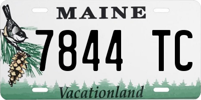 ME license plate 7844TC