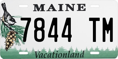 ME license plate 7844TM
