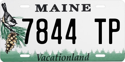 ME license plate 7844TP