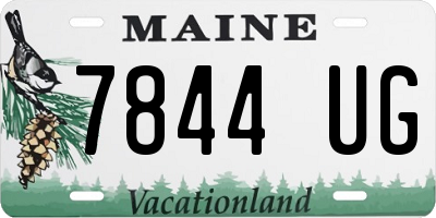 ME license plate 7844UG