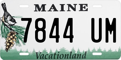 ME license plate 7844UM