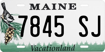 ME license plate 7845SJ