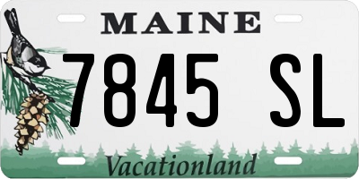 ME license plate 7845SL