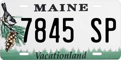 ME license plate 7845SP