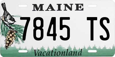 ME license plate 7845TS
