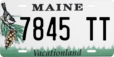 ME license plate 7845TT