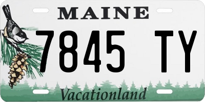 ME license plate 7845TY