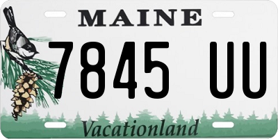 ME license plate 7845UU
