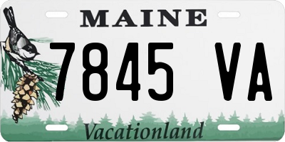 ME license plate 7845VA