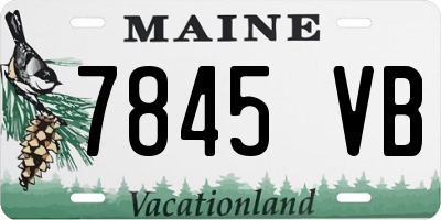 ME license plate 7845VB