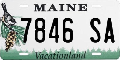 ME license plate 7846SA