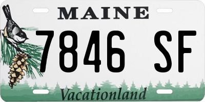 ME license plate 7846SF