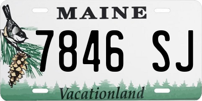 ME license plate 7846SJ