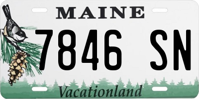 ME license plate 7846SN