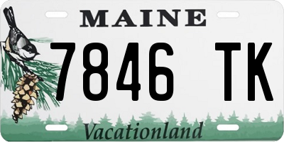 ME license plate 7846TK