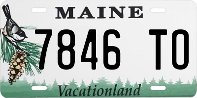 ME license plate 7846TO