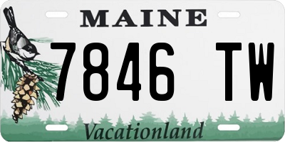 ME license plate 7846TW