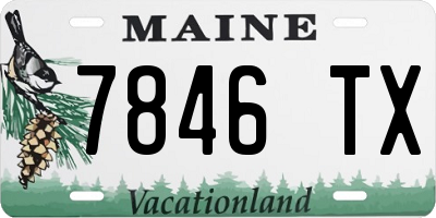 ME license plate 7846TX