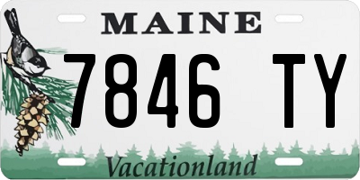 ME license plate 7846TY