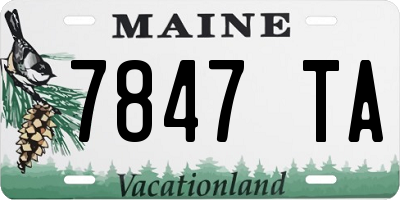 ME license plate 7847TA