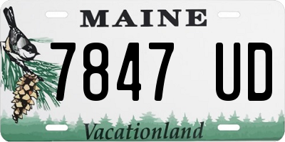 ME license plate 7847UD