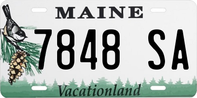 ME license plate 7848SA