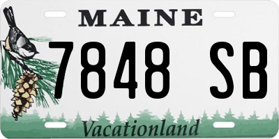 ME license plate 7848SB