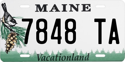 ME license plate 7848TA