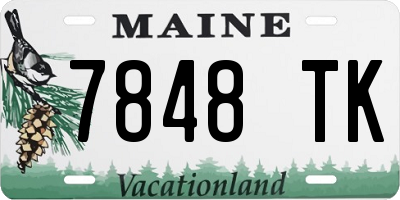 ME license plate 7848TK