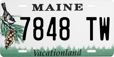 ME license plate 7848TW