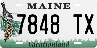 ME license plate 7848TX