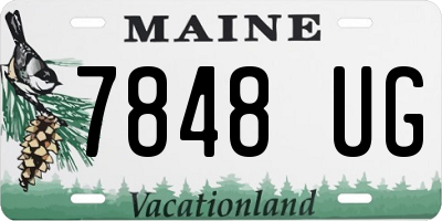 ME license plate 7848UG