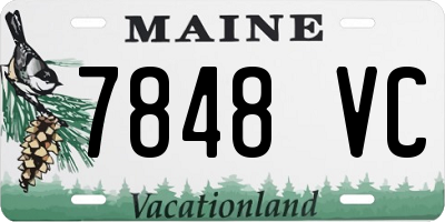 ME license plate 7848VC