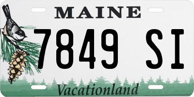 ME license plate 7849SI