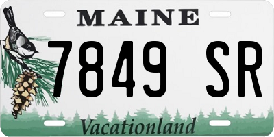 ME license plate 7849SR