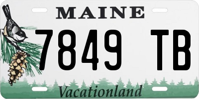 ME license plate 7849TB