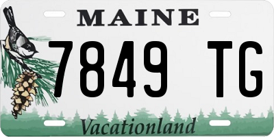 ME license plate 7849TG