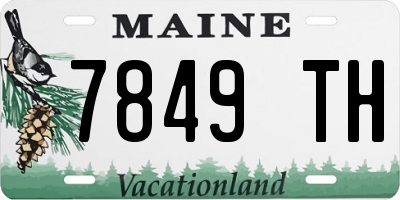 ME license plate 7849TH