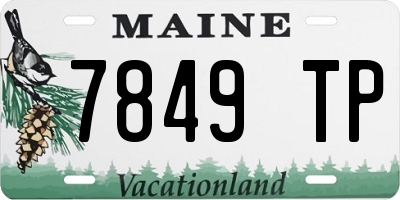ME license plate 7849TP