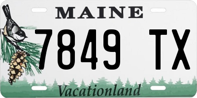 ME license plate 7849TX
