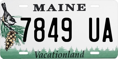 ME license plate 7849UA