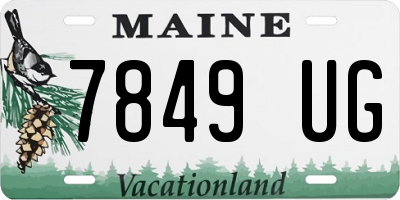 ME license plate 7849UG