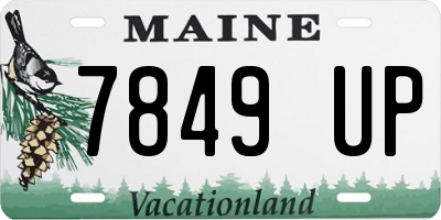 ME license plate 7849UP