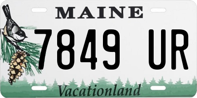 ME license plate 7849UR