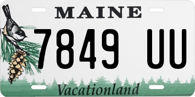 ME license plate 7849UU