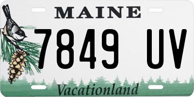 ME license plate 7849UV