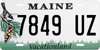 ME license plate 7849UZ