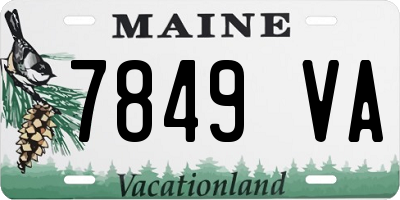 ME license plate 7849VA