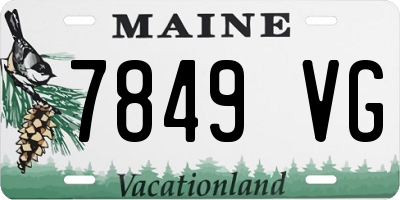 ME license plate 7849VG